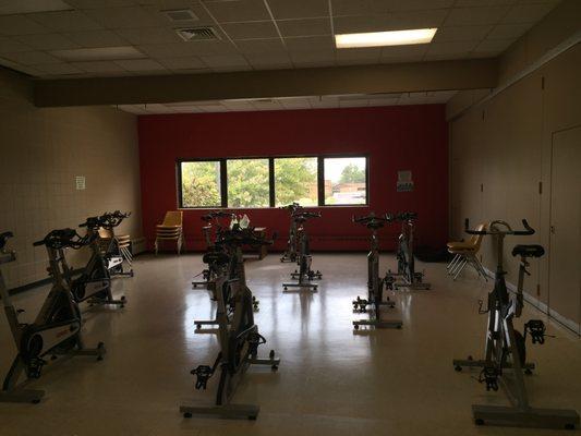 Cycling room, exercise room and available for rentals