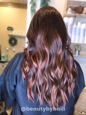 Red balayage