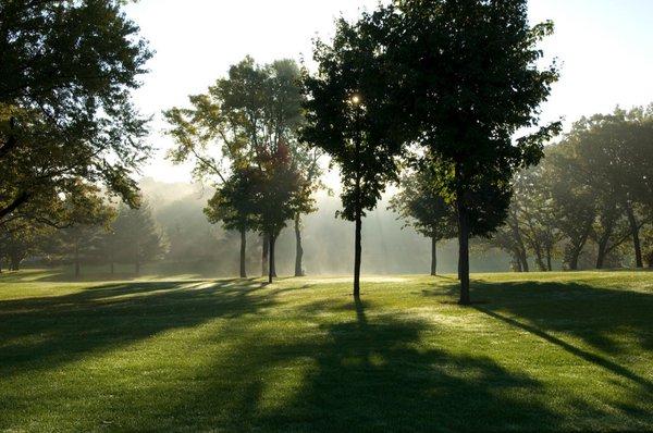 Sunrise between holes #13 and #12