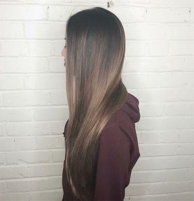 Long layered haircut and color refreshed!