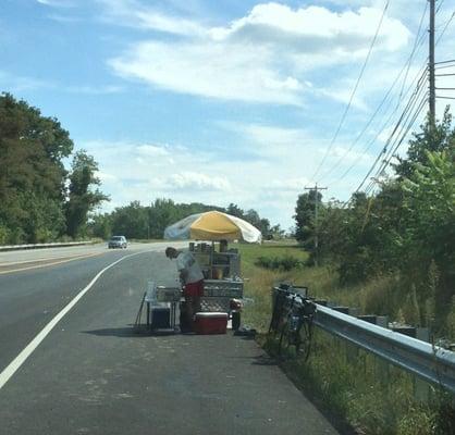 Hot dog stand right outside the Howard County landfill...