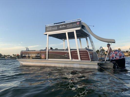 Side picture at the sandbar