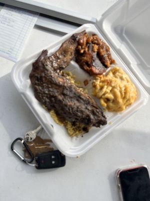 Jerk Turkey wing, Mac attack& yams