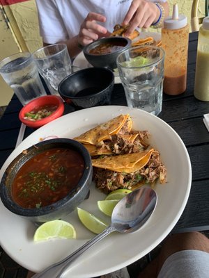 Tacos de Birria with Consome