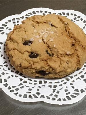 The Big O's Chocolate Chip Cookie is loaded with chocolate chips and sprinkled with sea salt.