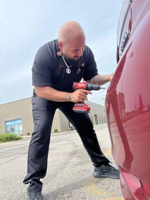 Eddie fixed our license plate install issue in about twenty seconds.