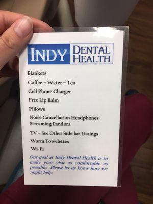 Seriously so accommodating! Look at all the free things they give you while you're awkwardly waiting for the dentist