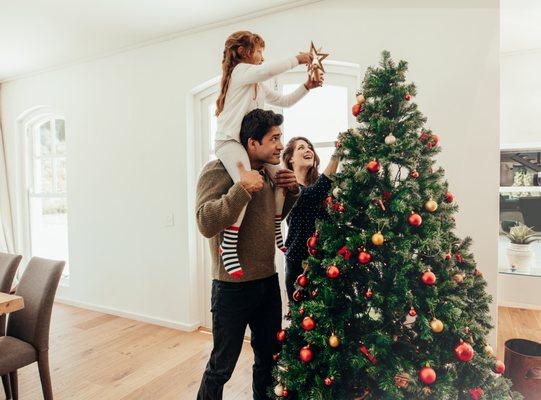 Decorating The Real Christmas Tree