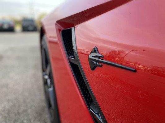 Corvette Stingray gloss after Paint Correction