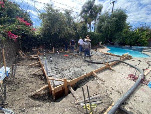 Foundation for ground up ADU (Additional Dwelling Unit)