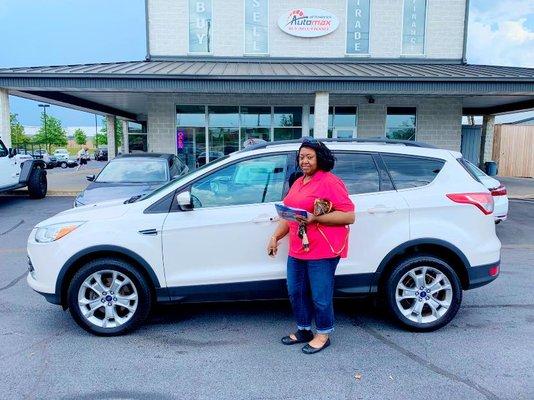 Thank you Mrs. Johnson for your business! Enjoy your new loaded 4WD Ford Escape! Welcome to the #Automax family