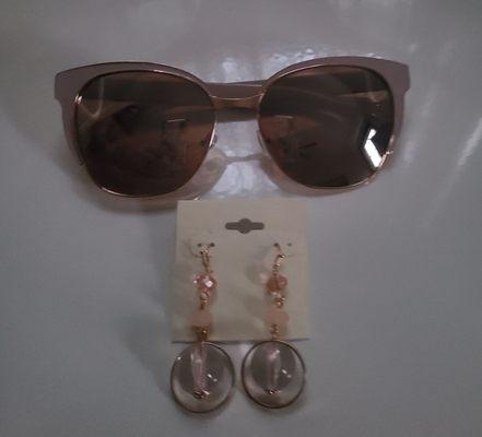 Rose Sunglasses & Earrings