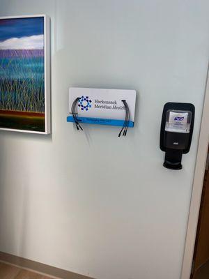 Power for phone charging stations at Raritan Bay Medical Center.