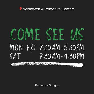 Come visit us, we're here to help with your automotive service needs!