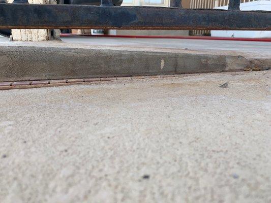 Slab over slab 2+ inches above pool deck don't give them cash they will deny doing any work on your property