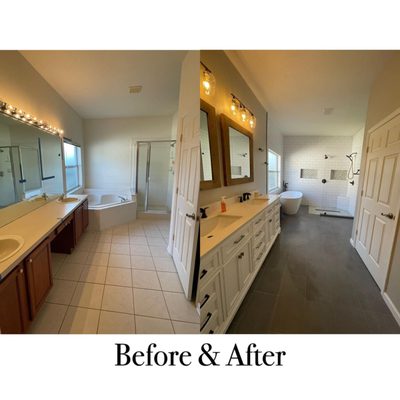 Beautiful remodel of bathroom!