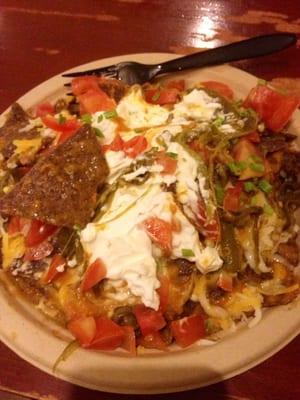 Blue corn chilaquiles