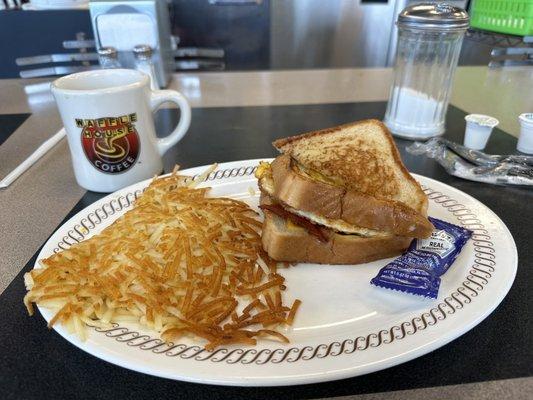 Bacon, Egg & Cheese Melt with Hashbrowns