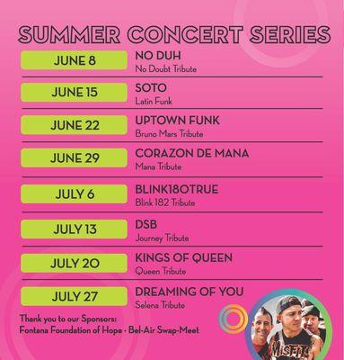 2023 summer concert schedule