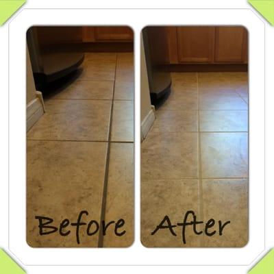 Before and After Tile cleaning and sealing