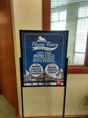 #lobbysign #homeequitylineofcredit #homeequityloan @kembacreditunion @bridgetownroad #thursday #banking