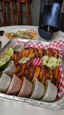 Feeding my family with a delicious dinner Quesobirra tacos and chicken tacos. This food is addicting!