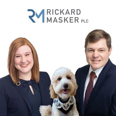 Nashville Employment Lawyers Caraline Rickard and Curt Masker (and Ruthie the puppy).