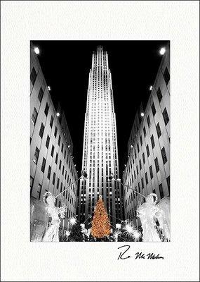 Rockefeller Center Christmas Tree New York City Christmas Card by Robert McMahan