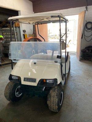 New lights. Windshield, tires.... Is this the same cart??