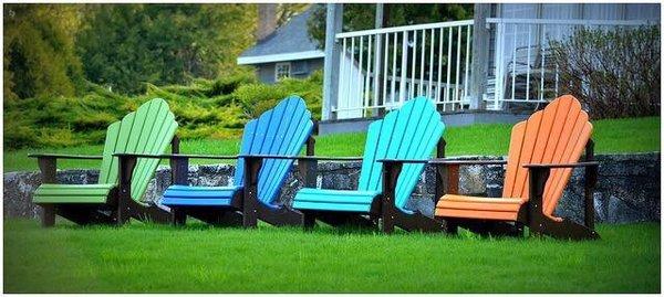 Colorful adirondacks that last by the Amish Craftsmen Guild II in Cedarburg WI!