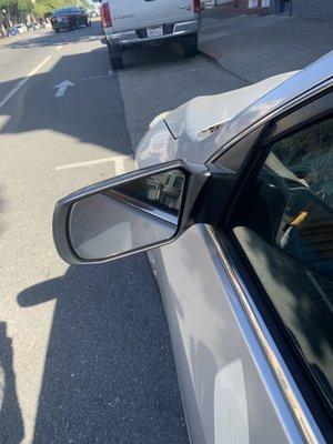 Fixed driver's side mirror