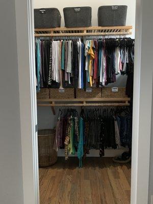 Closet organizing