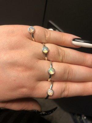 Opal rings