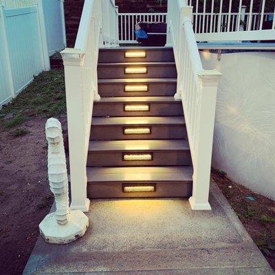 Outdoor stair lighting