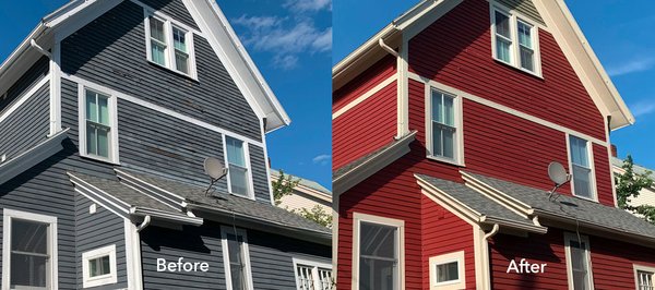 Somerville Victorian before & after.