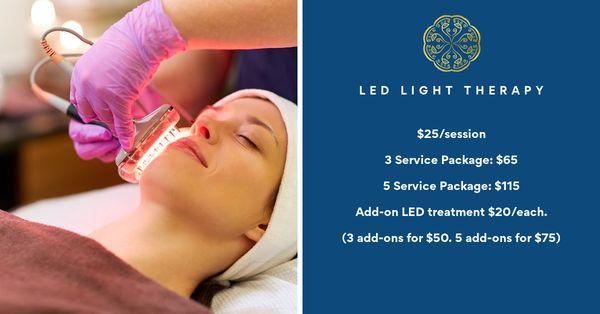 LED therapy can help treat inflammation, fine lines, and acne