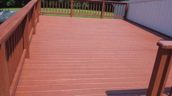 Before & After Deck Staining in Jeffersonville, IN