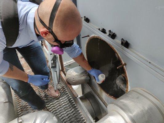 Collecting water samples for Legionella can help validate that a building's Water Management Plan is successful.