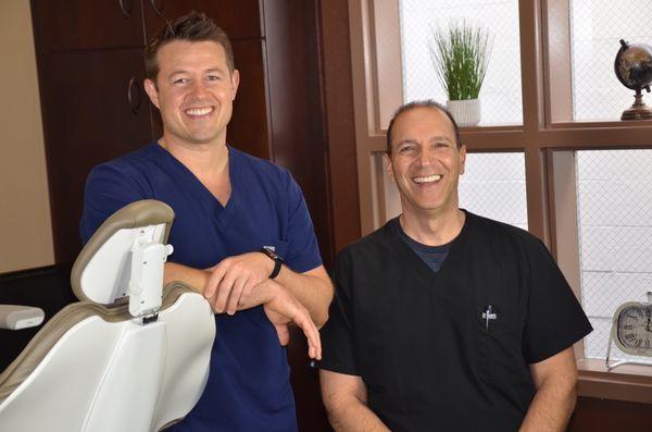 Dr. Beau Hunter (left) and Dr. Scott Hanosh (right) have been practicing dentistry for a combined 35+ years!