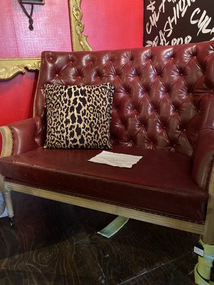 Leather High Back Sofa