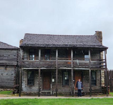 The reconstruction of the officer's quarters inside the fort