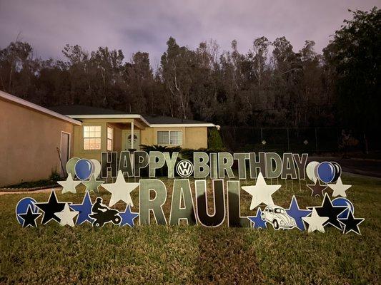 Birthday yard sign