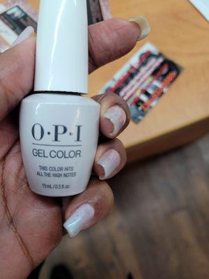 OPI "This color hits all the high notes"