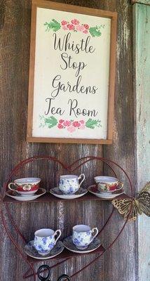 The tea room in the back garden area