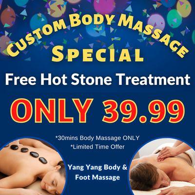 Custom Body Massage Special ONLY $39.99