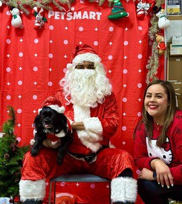 Tiffany with Santa and myself