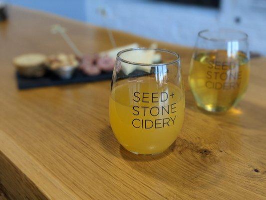 Cider and snack platter