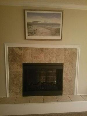 New wood burning fireplace