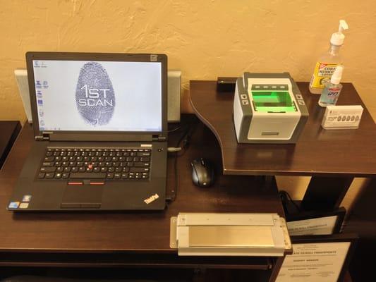 1st Scan Fingerprinting, DOJ & FBI Certified Live Scan, Background Checks, Digital Livescan, FBI Ink Card, Public Notary Service