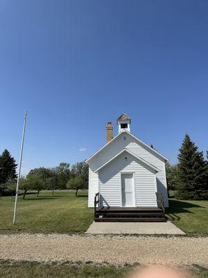 Exterior view of the schoolhouse.